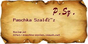 Paschka Szaléz névjegykártya